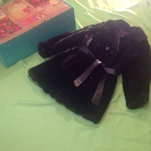 VINTAGE Dubrowsky & Joseph faux fur coat size 14? - Picture 3 of 8